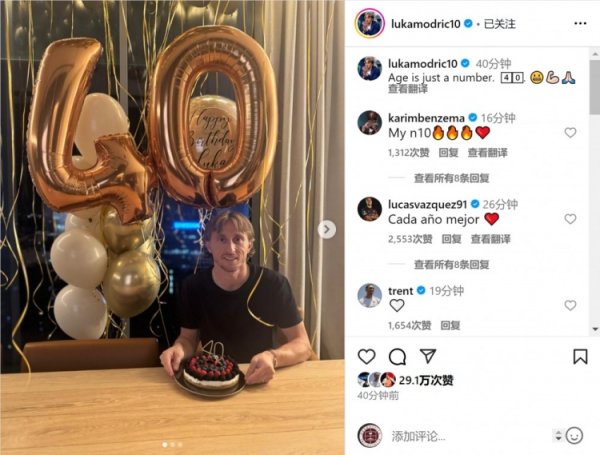Bánh sinh nhật của Modric: Tuổ